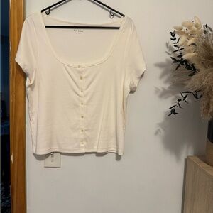 Old Navy Ivory Button-Down Women's Shirt